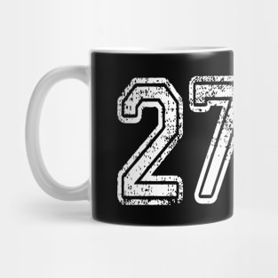 Number 27 Grungy in white Mug